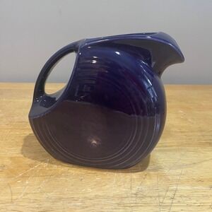 Fiesta Large Disk Pitcher Plum Purple Ceramic Art Deco Water Jug 2nd
